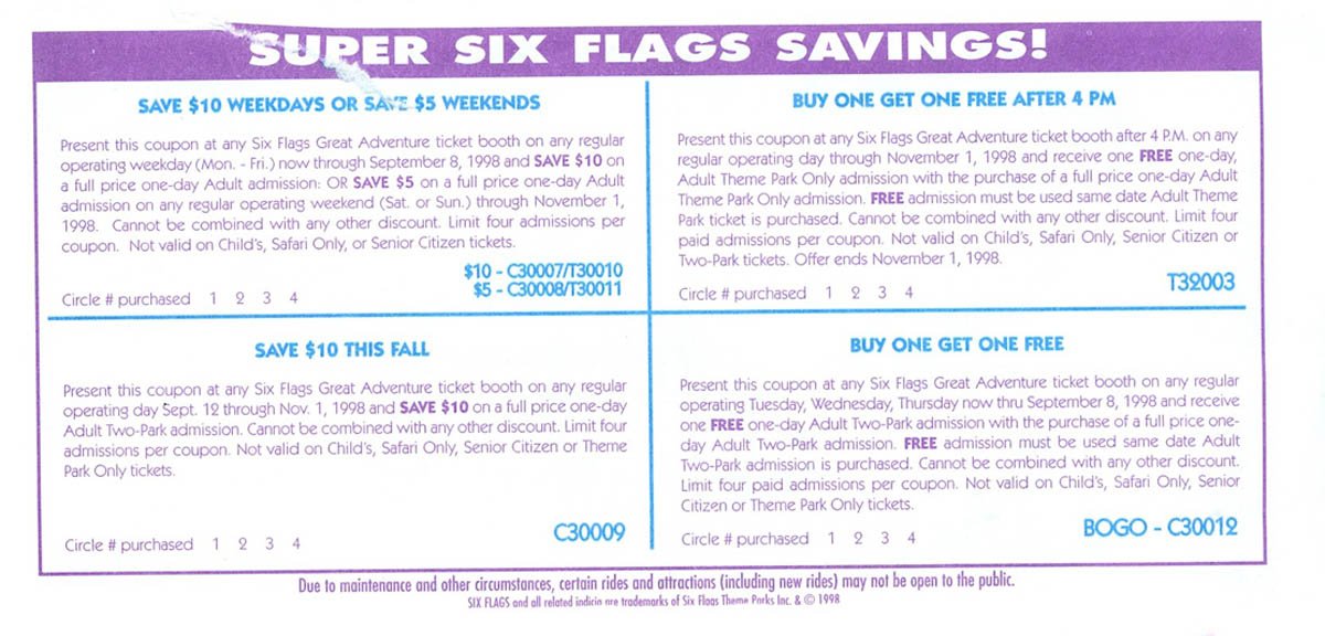 six flags great adventure pin schedule